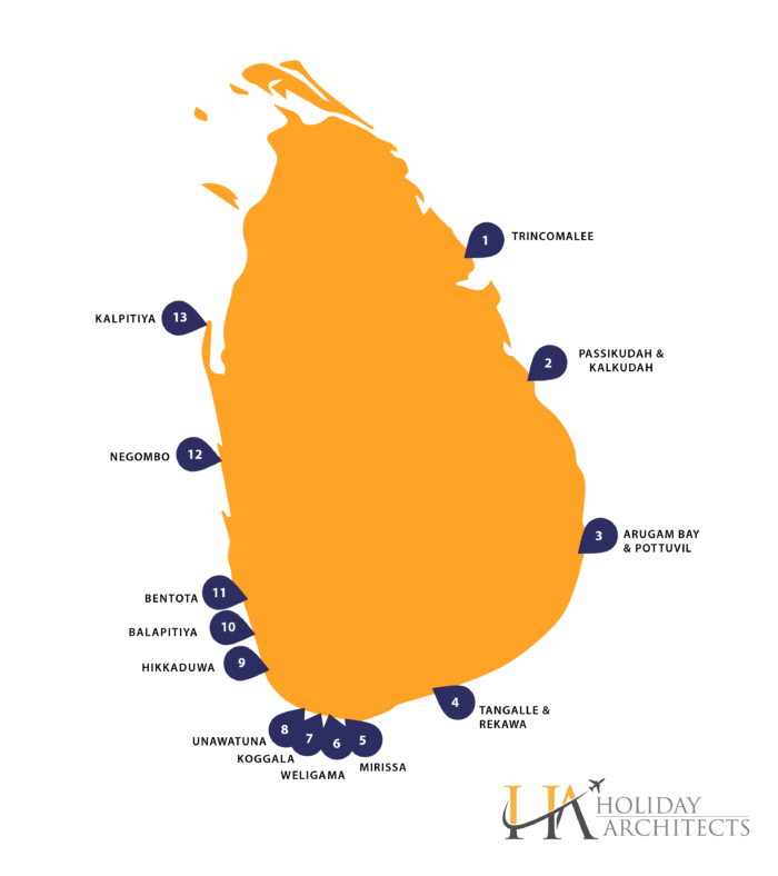 Best Beaches in Sri Lanka Map_new