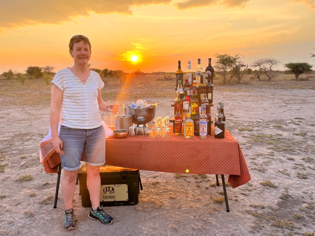 Botswana sunset drinks